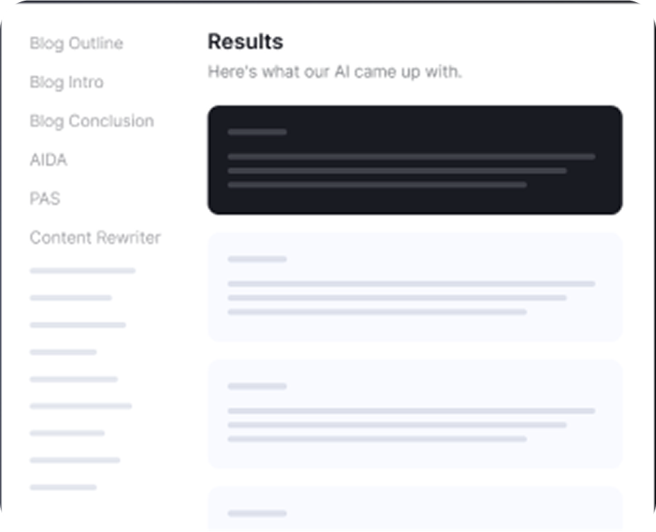 AI Writing Interface